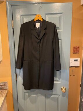 Clifford and Wills long black blazer, sz 10, vintage, very good condition